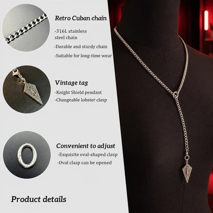 Slip Chain Dolk details zilver