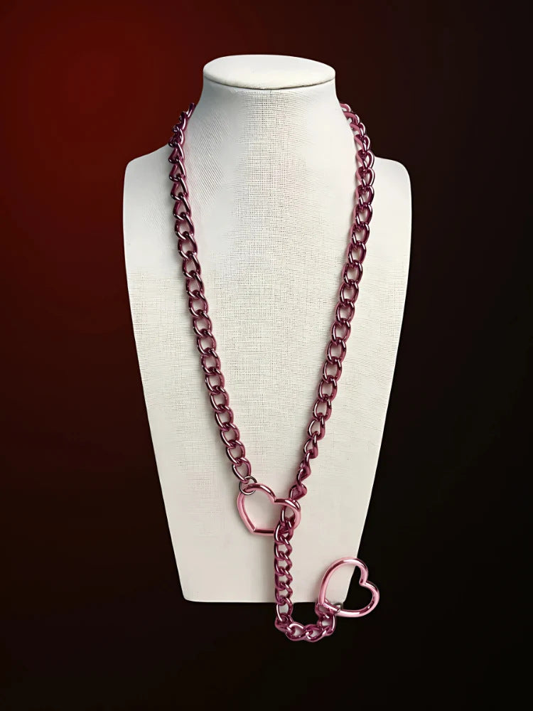 Slip Chain Hart roze
